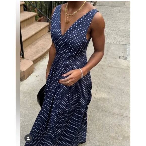HILL HOUSE Sz XL Jacqueline Navy Polka Dot Dress NWT - Picture 11 of 11